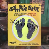 70s Vintage Symbol Stix Sticker With Post Card (S897)