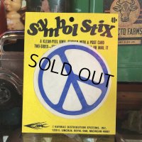 70s Vintage Symbol Stix Sticker With Post Card (S890)