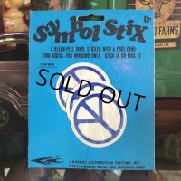 70s Vintage Symbol Stix Sticker With Post Card (S893)