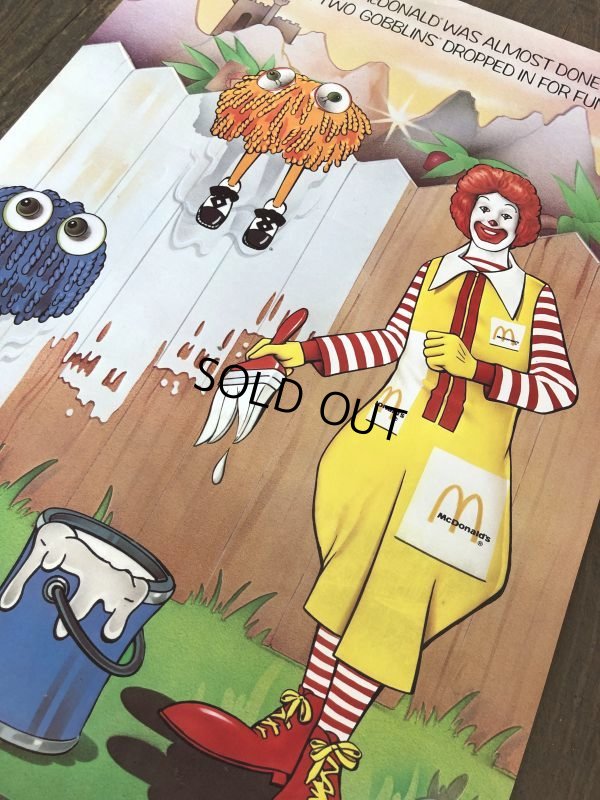 画像5: 70s Vintage McDonalds Poster Sign Ronald McDonald & Fry Kids (S903) 