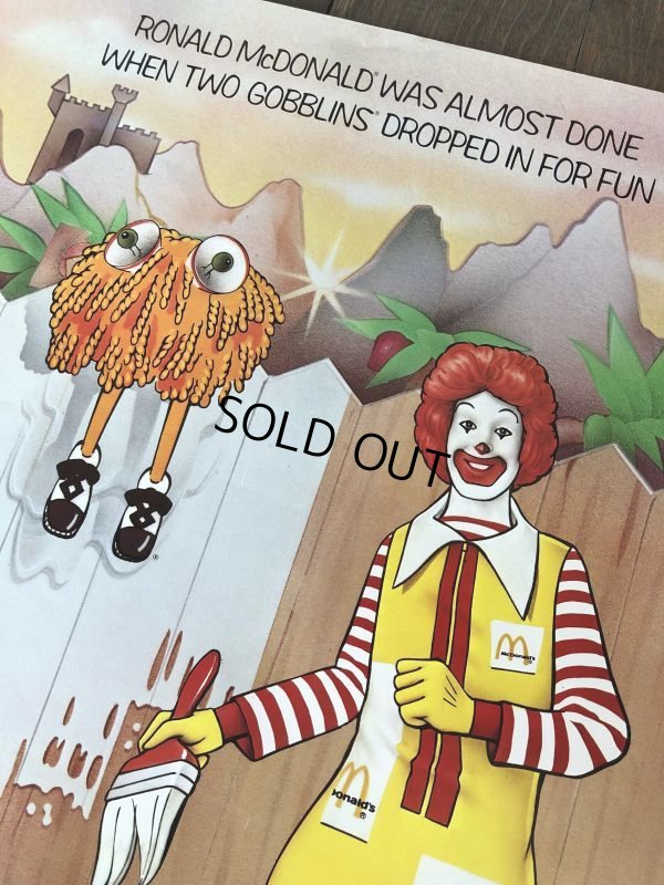 画像7: 70s Vintage McDonalds Poster Sign Ronald McDonald & Fry Kids (S903) 