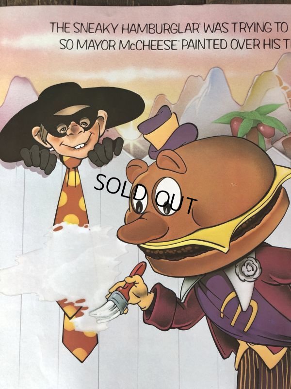 画像5: 70s Vintage McDonalds Poster Sign Hamburglar & Mayor McCheese (S904) 