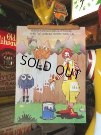 70s Vintage McDonalds Poster Sign Ronald McDonald & Fry Kids (S903) 