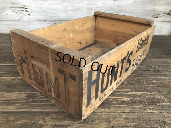 画像2: Vintage Hunt's Tomato Sauce Wooden Crate Box (S908)