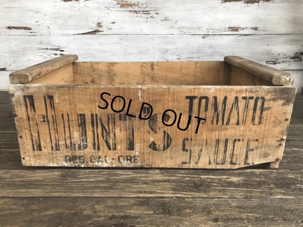 画像3: Vintage Hunt's Tomato Sauce Wooden Crate Box (S908)