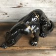 画像3: 50s Mid Century Ceramic Black Panther Deco Big Size Statue (S913)