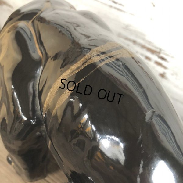 画像9: 50s Mid Century Ceramic Black Panther Deco Big Size Statue (S913)