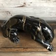 画像4: 50s Mid Century Ceramic Black Panther Deco Big Size Statue (S913)