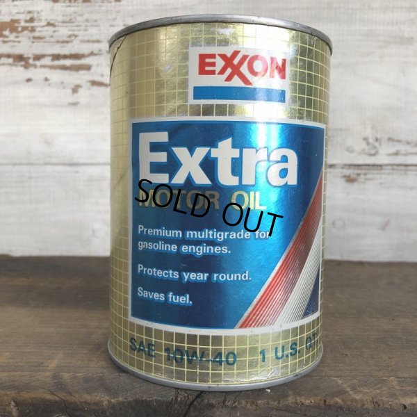 画像1: Vintage EXXON Quart Oil can (S923) 