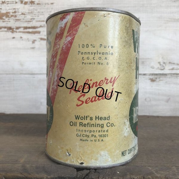 画像2: Vintage WOLF'S HEAD Quart Oil can (S920) 