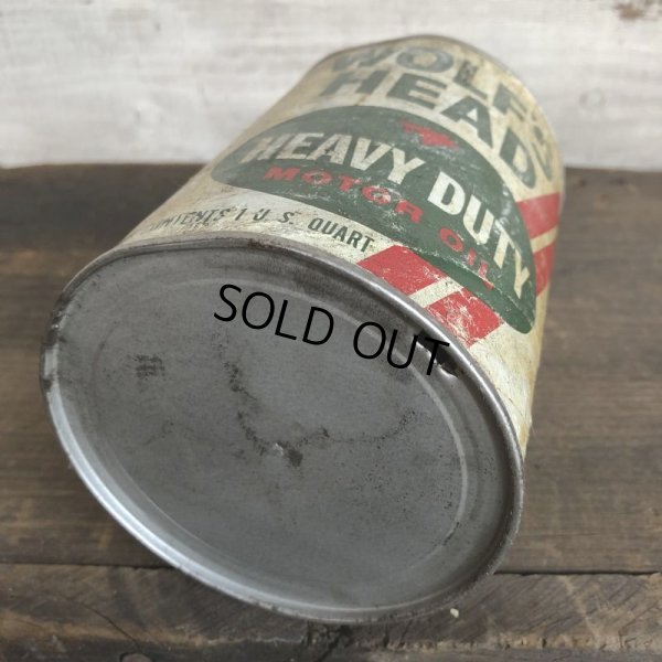 画像6: Vintage WOLF'S HEAD Quart Oil can (S920)