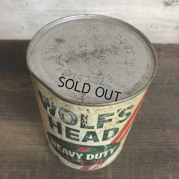 画像5: Vintage WOLF'S HEAD Quart Oil can (S920)
