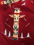 画像8: 50s Native-American Totem Pole Vintage Fabric (S955) 
