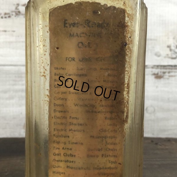画像4: Vintage Glass Bottle Ever-Ready MACHINE OIL (S980)