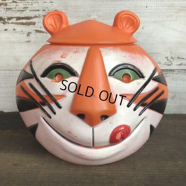 画像1: 60s Vintage Kelloggs Tony the Tiger Plastic Cookie Jar (S902)