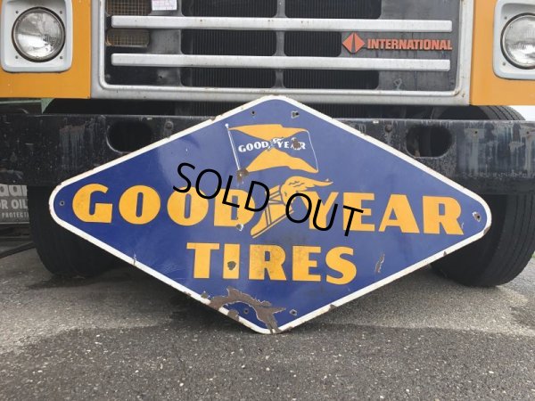 画像1: Vintage Goodyear Tires Porcelain Sign (S925)