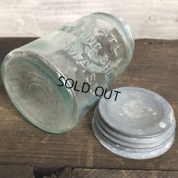 画像6: Vintage Glass Atlas Mason Jar 14.5cm (S992)