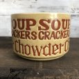 画像2: 70s Vintage Soup Crackers Chowder Heavy Mug Brown (S926) (2)