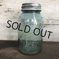 20s-30s Vintage Glass Ball Mason Jar 17.5cm (S984)