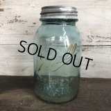 20s-30s Vintage Glass Ball Mason Jar 17.5cm (S984)