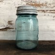 画像2: 30s Vintage Glass Ball Mason Jar 14cm (S989) (2)