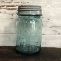 30s Vintage Glass Ball Mason Jar 14cm (S990)