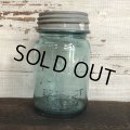 30s Vintage Glass Ball Mason Jar 14cm (S990)
