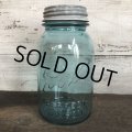 30s Vintage Glass Ball Mason Jar 17.5cm (S985)