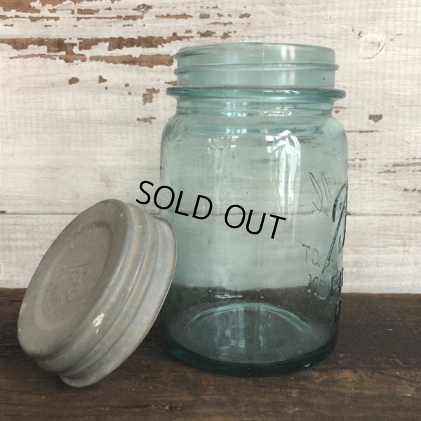画像4: 30s Vintage Glass Ball Mason Jar 14cm (S990)