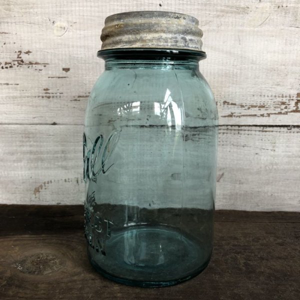 画像2: 30s Vintage Glass Ball Mason Jar 17.5cm (S987)