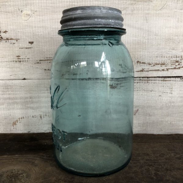 画像2: 30s Vintage Glass Ball Mason Jar 17.5cm (S988)