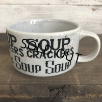 70s Vintage Soup Crackers Heavy Mug Gray (S929)