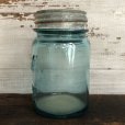 画像2: 30s Vintage Glass Ball Mason Jar 14cm (S991) (2)