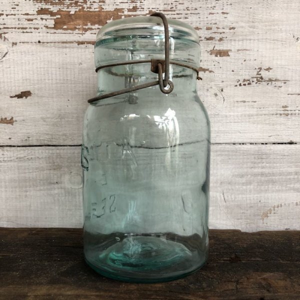 画像2: Vintage Atlas Glass Top Mason Jar 18.5cm (S998)