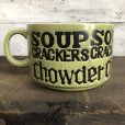 画像3: 70s Vintage Soup Crackers Chowder Heavy Mug Green (S927)