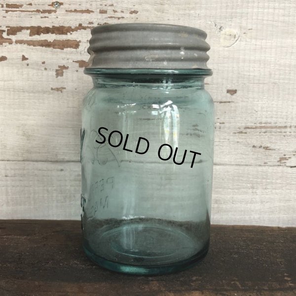 画像2: 30s Vintage Glass Ball Mason Jar 14cm (S990)