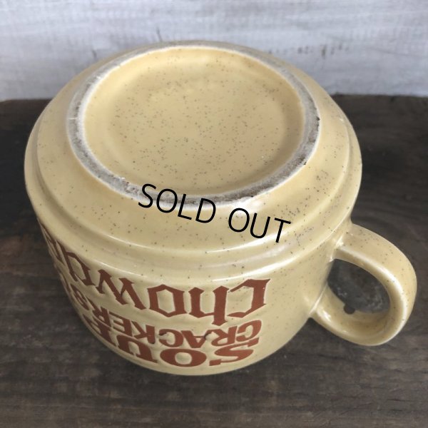 画像6: 70s Vintage Soup Crackers Chowder Heavy Mug Brown (S926)