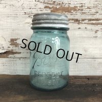 30s Vintage Glass Ball Mason Jar 14cm (S989)