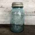 30s Vintage Glass Ball Mason Jar 17.5cm (S987)