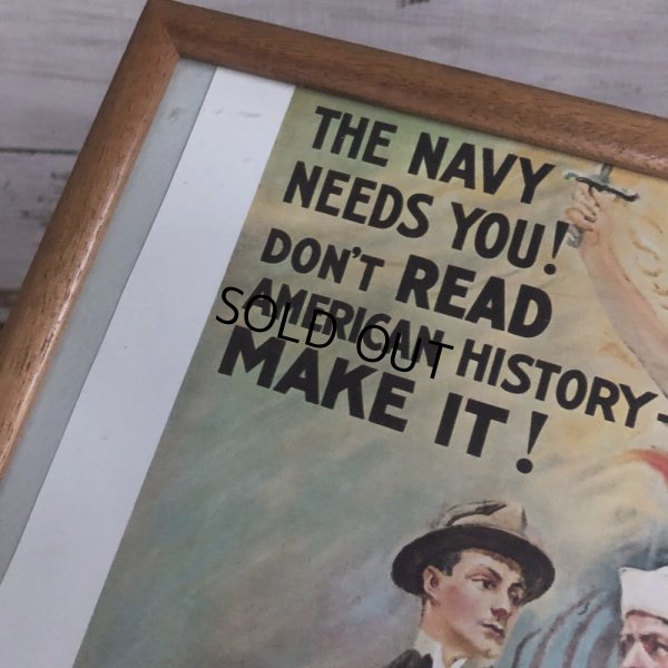 画像4: Vintage The Navy Needs you Poster w/frame (T002)