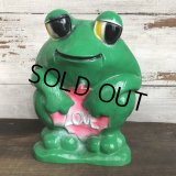 Vintage Psychedelic Hippie Frog Piggy Bank LOVE (T004)