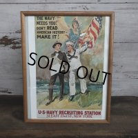 Vintage The Navy Needs you Poster w/frame (T002)