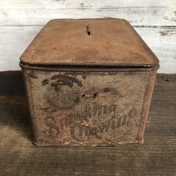 画像2: Vintage Just Suits Cut Plug Tabacco Tin (T006)