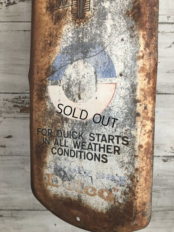 画像4: Vintage Delco Battery Advertising Thermometer Sign (T033)