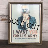 Vintage Uncle Sam Poster w/frame (T001)