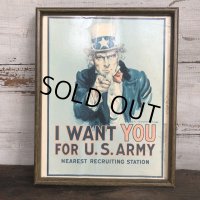 Vintage Uncle Sam Poster w/frame (T001)