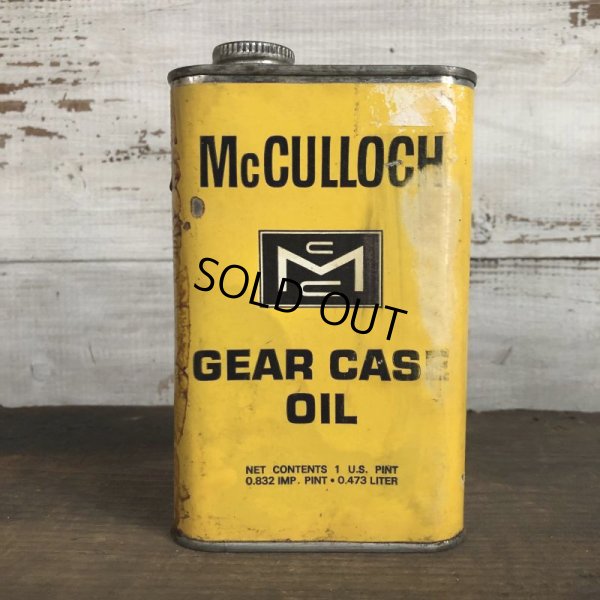 画像1: Vintage McCULLOCH GEAR CASE OIL can (T046) 