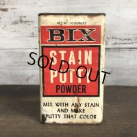 Vintage BIX STAIN PUTTY POWDER can (T043) 