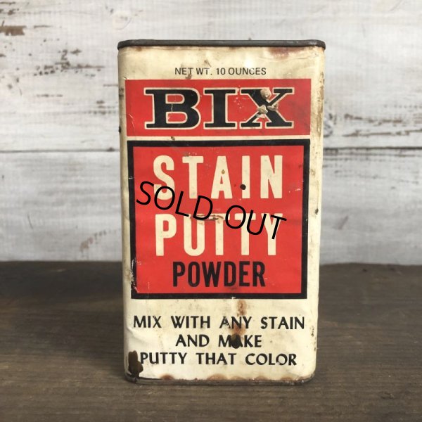 画像1: Vintage BIX STAIN PUTTY POWDER can (T043) 