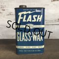 Vintage Flash Glass Wax can (T044) 